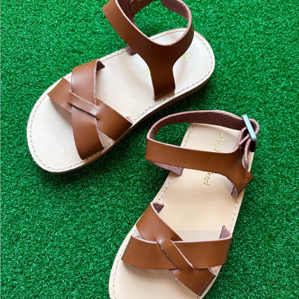 Freshly Picked cognac Saybrook II girl’s sandal